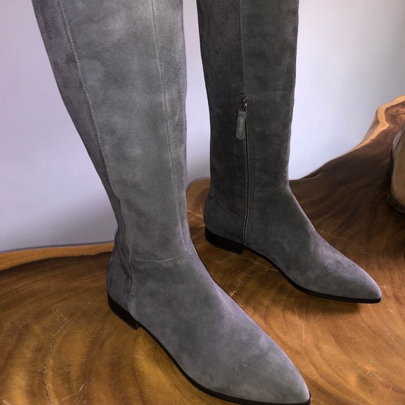 Nine West Shoes - NWT NINE WEST Suede Grey Boots Size 7